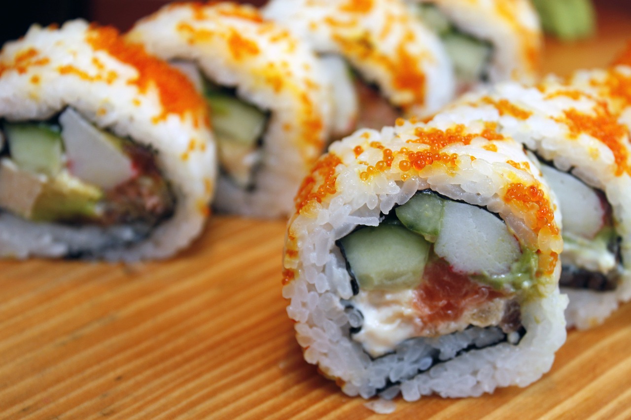 sushi pieces